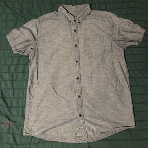 Patagonia Button Down Shirt Size Large Blue Grey Color